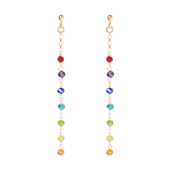 Orecchini pendenti a spirale riflettente in argento sterling