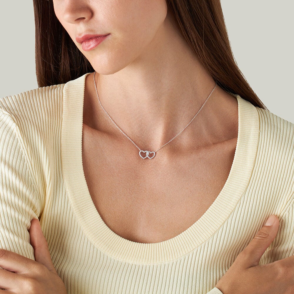 Sofia Milani Collana Donna In Argento 925 | Ciondolo A Cerchio Cuore | Lunghezza Regolabile 42-45 Cm | Regalo In Scatola Elegante